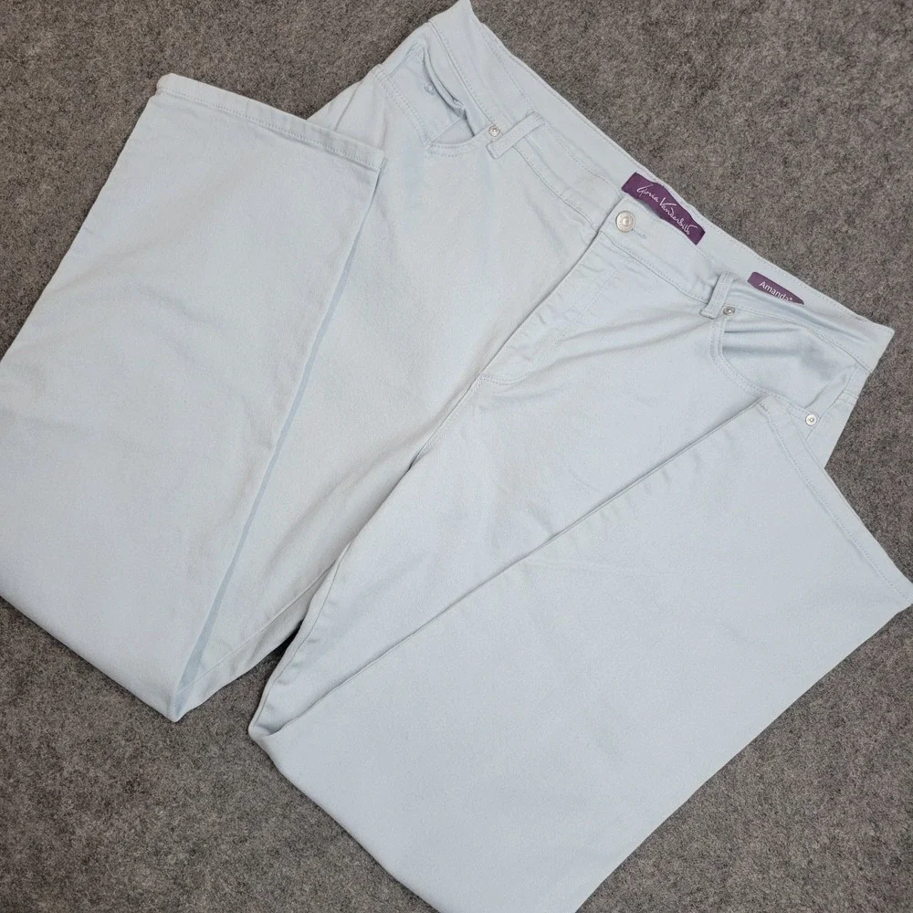 Gloria Vanderbilt Jeans Womens 16 Blue Stretch Streetwear Straight Leg Amanda